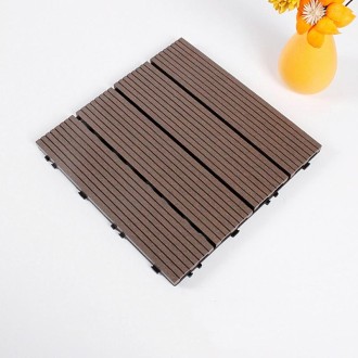 Outdoor Plastic Wood Waterproof Anti-corrosion Splicing Floor(Coffee)