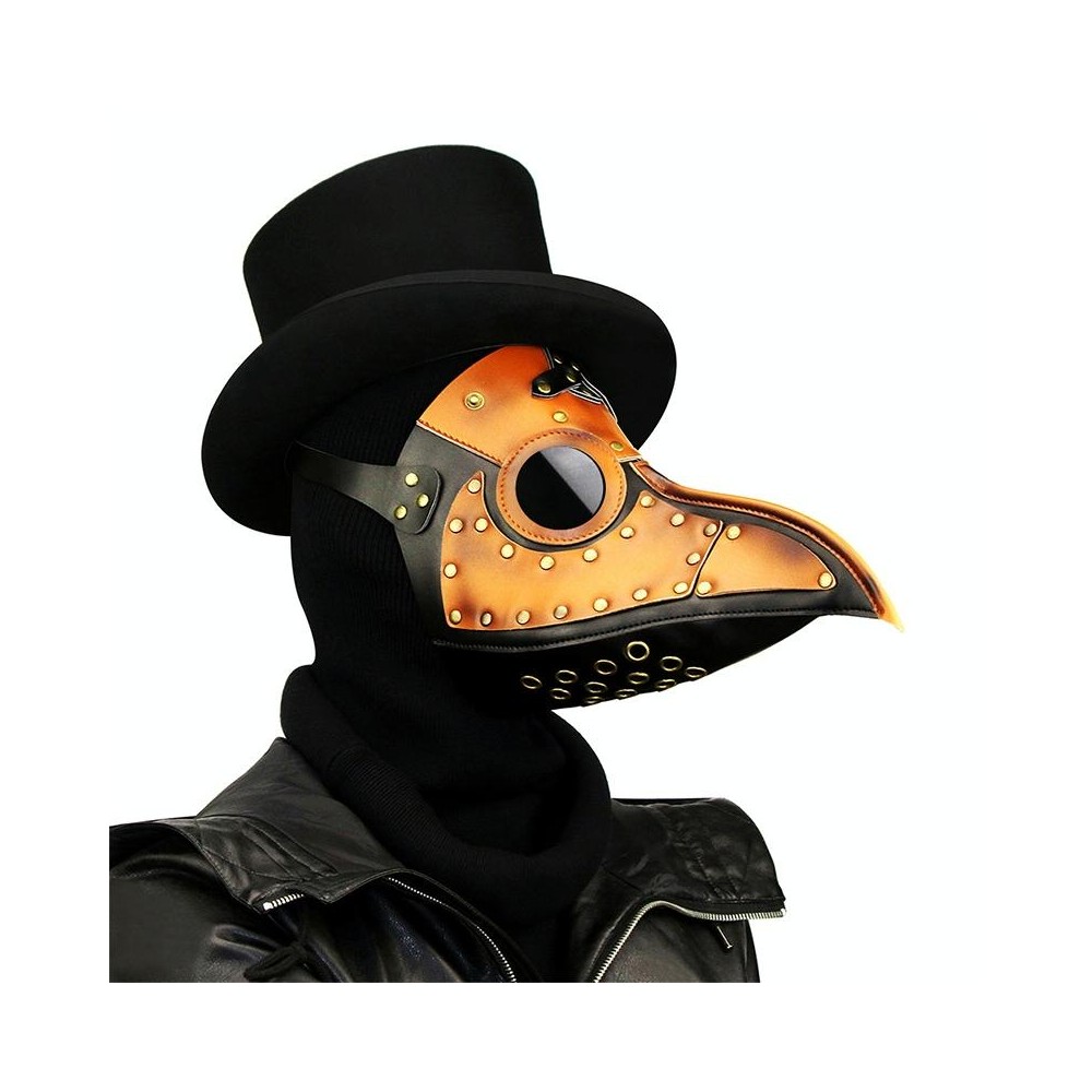 HG090 Halloween Two-color Stitching Beak Shape Mask