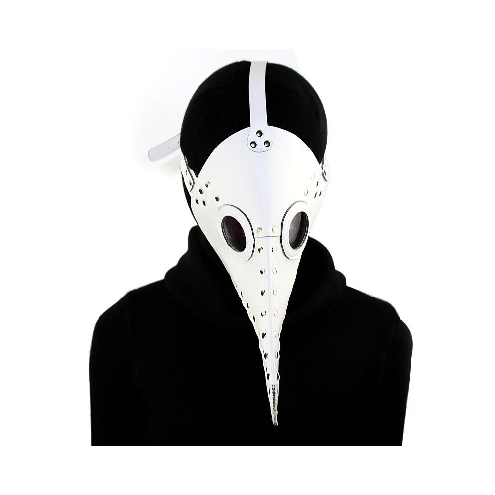 HG083 Halloween Solid Color Beak Shape Mask(White)