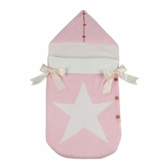 Newborns Five Star Knitted Sleeping Bags Winter, Color: Pink