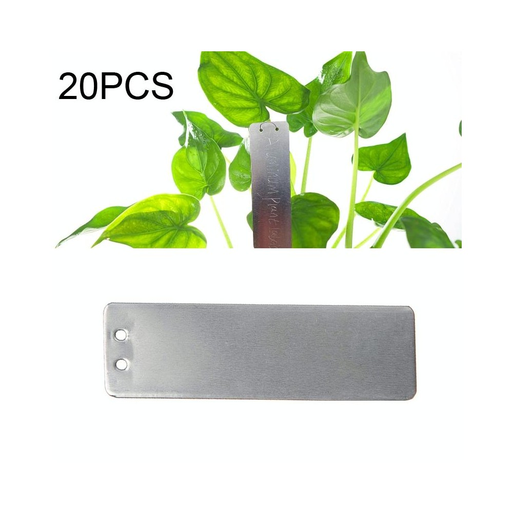 20 PCS Portable Waterproof Aluminum Plant Tags Waterproof Plant Label 82 x 25mm