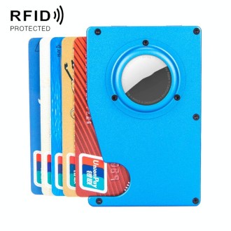 Tracker Card Holder Anti Loss RFID Wallet Card Holder for AirTag(Blue)