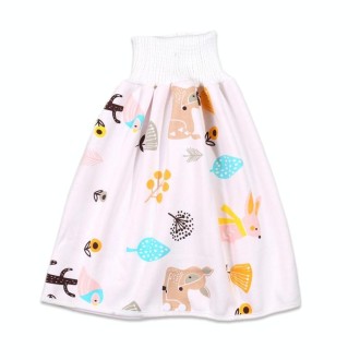 Baby Water-Proof And Leak-Proof Cloth Diapers Children Washable Cotton Cloth Bed-Wetting Skirt Pants, Colour: L(Sika Deer)