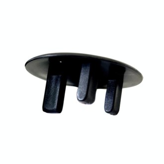 UK 3-Hole Baby Socket Protection Cover, Style: Round Thin Black