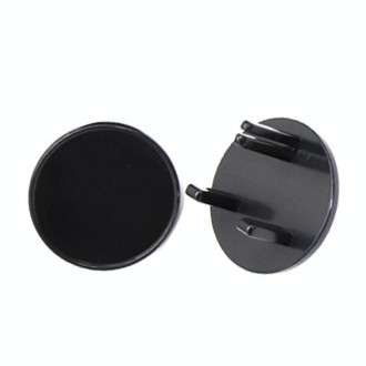 UK 3-Hole Baby Socket Protection Cover, Style: Round Thin Black