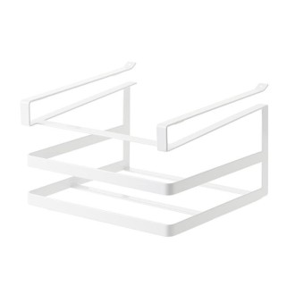 Double-layer Punch-free Kitchen Wall-Mounted Cutting Board Rack(White)