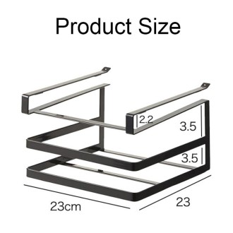 Double-layer Punch-free Kitchen Wall-Mounted Cutting Board Rack(White)