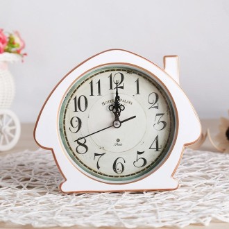 2 PCS G52 Retro European Nostalgic Alarm Clock Room Decoration Quiet Clock(Black Shell Face)