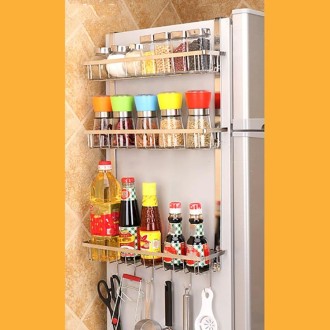 Multi-layer Fridge Storage Rack Side Shelf Sidewall Holder Multi-function Kitchen Organizer Household, Size:BBC