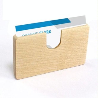 Business U-shaped Wooden Maple Card Holder Credit Card ID Case Holder