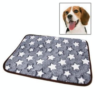 Pet Double-sided Mat Vine Cushion Kennel Cat Blanket Mat, Size:M (Grey Star)