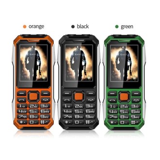 A6 Triple Proofing Elder Phone, Waterproof Shockproof Dustproof, 6800mAh Battery, 2.4 inch, 21 Keys, Bluetooth, LED Flashlight, 