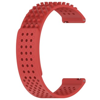 For Samsung Galaxy Watch 5  40mm 20mm Holes Breathable 3D Dots Silicone Watch Band(Red)