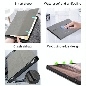 For Samsung S8+/S7 FE/S7+ GM 12.4 inch Adjustable Tablet Waterproof Anti-drop Protective Cover(Gray+Power Bag)