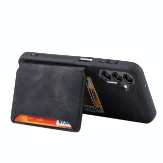 For Samsung Galaxy S23 FE 5G Skin Feel Dream RFID Anti-theft PU Card Bag Phone Case(Black)