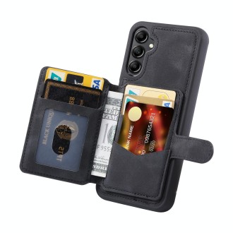 For Samsung Galaxy S23 FE 5G Skin Feel Dream RFID Anti-theft PU Card Bag Phone Case(Black)