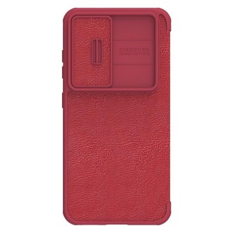 For Samsung Galaxy S23 5G NILLKIN QIN Series Pro Sliding Camera Cover Design Leather Phone Case(Red)