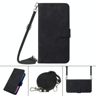 For Samsung Galaxy S20 Lite/S20 FE 4G & 5G Crossbody 3D Embossed Flip Leather Phone Case(Black)