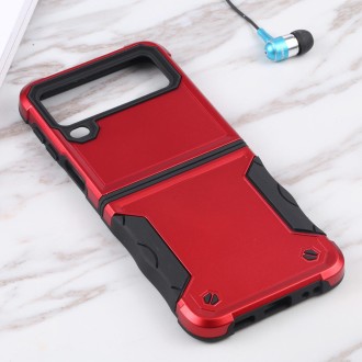 For Samsung Galaxy Z Flip4 Non-slip Shockproof Armor Phone Case(Red)