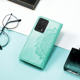 For Xiaomi Redmi K60 Pro Mandala Flower Embossed Leather Phone Case(Green)