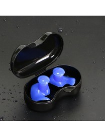 10 Sets Swimming Waterproof Spiral Silicone Earplugs(Blue)