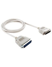 IEEE 1284 Female to RS232 25 Pin Male Parallel Extension Cable, 18s, Length: 1.5m(White)