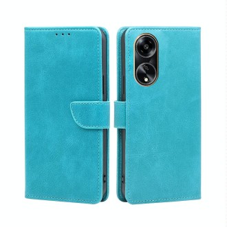 For OPPO A1 5G Calf Texture Buckle Flip Leather Phone Case(Blue)