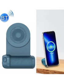 BBC-8 3 In1 Magnetic Absorption Wireless Charging Phone Stand Bluetooth Handheld Selfie Stick, Style: Upgrade Model(Blue)