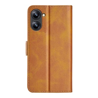 For Realme 10 4G Dual-side Magnetic Buckle Horizontal Flip Leather Phone Case(Yellow)