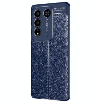 For vivo S16 Pro Litchi Texture Shockproof TPU Phone Case(Blue)