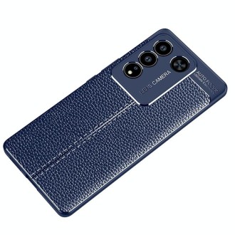 For vivo S16 Pro Litchi Texture Shockproof TPU Phone Case(Blue)