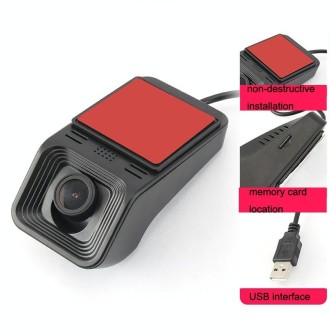 M8 Hidden Driving Recorder WiFi Phone Connecting Car Parking Monitoring 1080P HD Recorder(Without Button+USB Short Line)