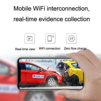 M8 Hidden Driving Recorder WiFi Phone Connecting Car Parking Monitoring 1080P HD Recorder(Without Button+USB Short Line)