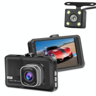 3.0 Inch HD 1080P Wide-Angle Driving Recorder With Reversing Image Specification： HD Double Record（Black）