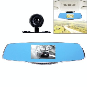 G835 HD 1080P 4.3 inch Screen Display Rearview Mirror Vehicle DVR, Generalplus 2248, 2 Cameras 170 Degree Wide Angle Viewing, Su