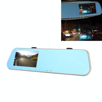 Left Screen Display Rearview Mirror Vehicle DVR, Allwinner Programs, 2 x Cameras 1080P HD 140 Degree Wide Angle Viewing, Support