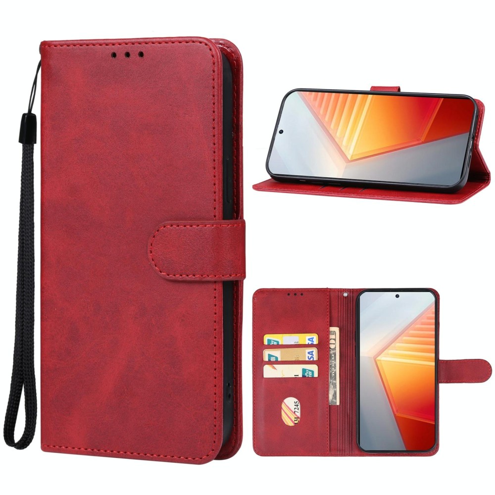 For vivo iQOO 11 Leather Phone Case(Red)