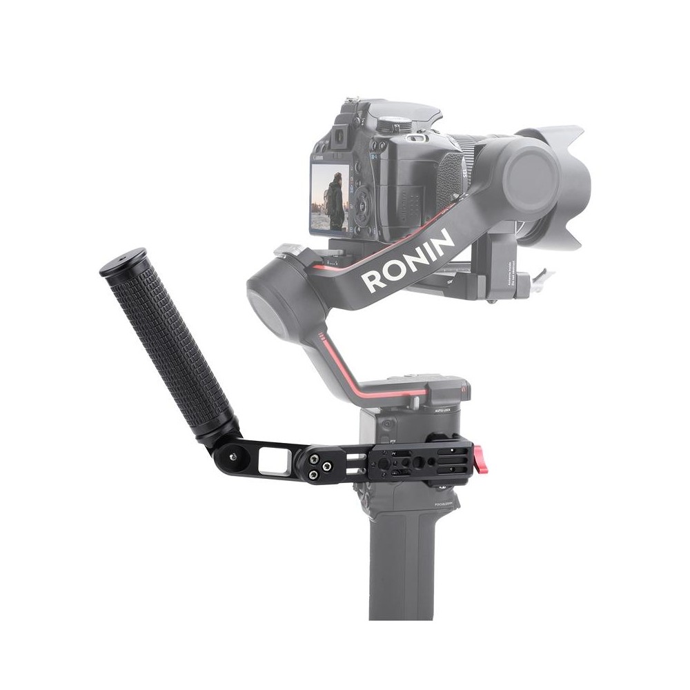 For DJI Ronin RS3 Pro Adjustable Angle Aluminum Alloy Handle Stabilizer(Black)