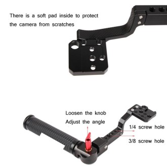 Sunnylife RO-Q9233 Carry Type Adjustable Angle SLR Stabilizer Handle For DJI RONIN RS-C2 / RONIN S / SC(Black)