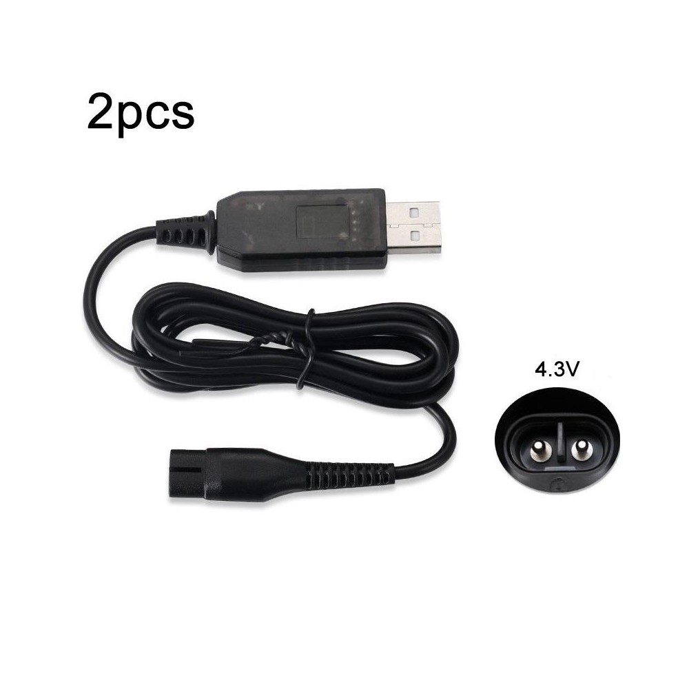 2pcs A00390 4.3V USB Charger Power Cord for PHILIPS Shaver RQ310 S510 YQ300 S100