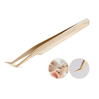 Eyelash Clip Eyelash Tweezers High Precision Eyelash Extension Tool(Princess Tweezers)