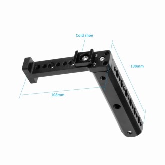 Handlebar Extended Handheld Support Monitor Stand Mount for DJI Ronin-S(Black)