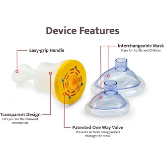 Home Portable Respiratory Trainer Choking Emergency Device First Aid Kit For Adult Children(Yellow)