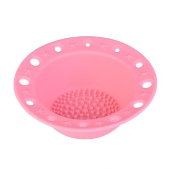 Beauty Tools Silicone Brush Tray Makeup Brush Special Cleaning Bowl(Pink)