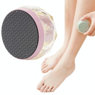 2 in 1 Double-sided Foot Grinder Crystal Glass Manual Epilator(Pink)