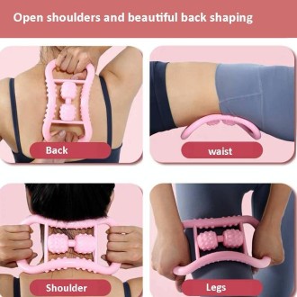 Open Shoulder Beauty Back Yoga Ring Pilates Ring Leg Waist Neck Massager(Pink)