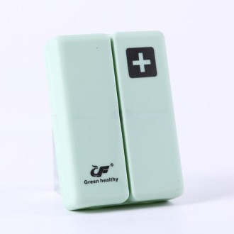 Folding Portable Sealed and Dispensing Small Pill Box(Green)