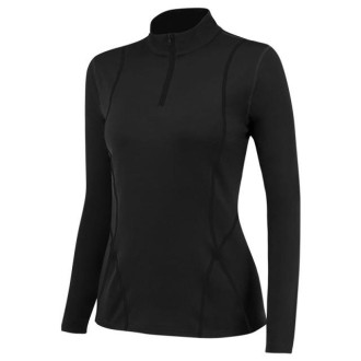 Plus Velvet Long-sleeved Yoga Sportswear for Women (Color:Black Size:M)