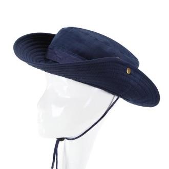 AOTU AT8706 Outdoor Fishing and Mountaineering Round Brim Bucket Hat(Dark Blue)