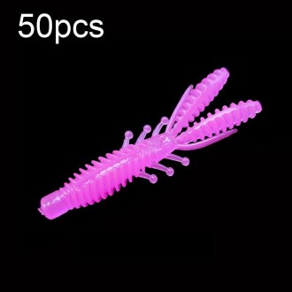 50pcs Small Reverse Threaded Floating Inverted Shrimp Bait(Pink)